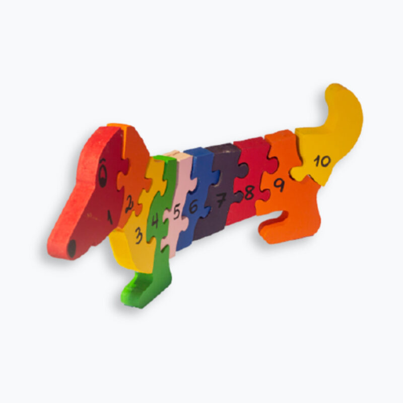 Brinquedo Pedagógico Madeira Quebra Cabeça Infantil Cachorro