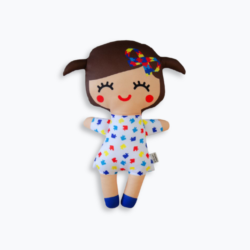 Boneca de Pano Julia - Majoca Colorê Brinquedos Educativos