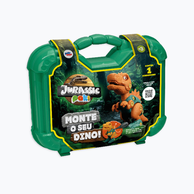 Maleta Monte seu Dino Jurassic - Majoca Colorê Brinquedos Educativos