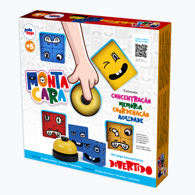 Jogo Monta Faces Emoções - Majoca Colorê Brinquedos Educativos