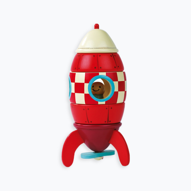 Foguete de Atividades Multifuncional em Madeira - Majoca Colorê Brinquedos  Educativos