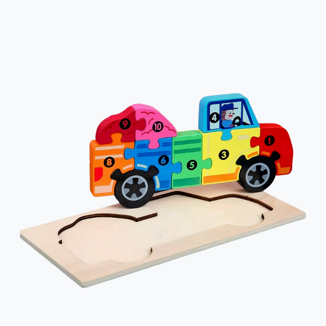 Quebra Cabeça Pedagógico Montessori Carro/carrinho Peças De