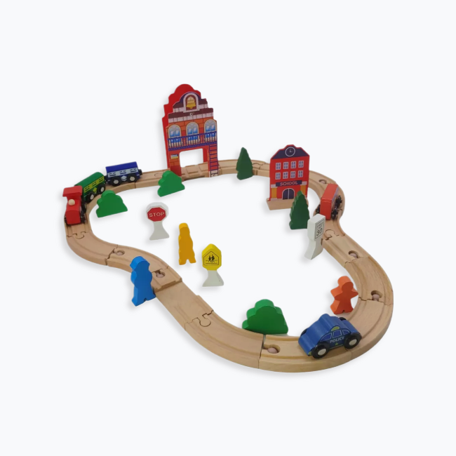 Pista Trem em Madeira, Mini Cientista Brinquedos - Brinquedos Educativos e  Criativos